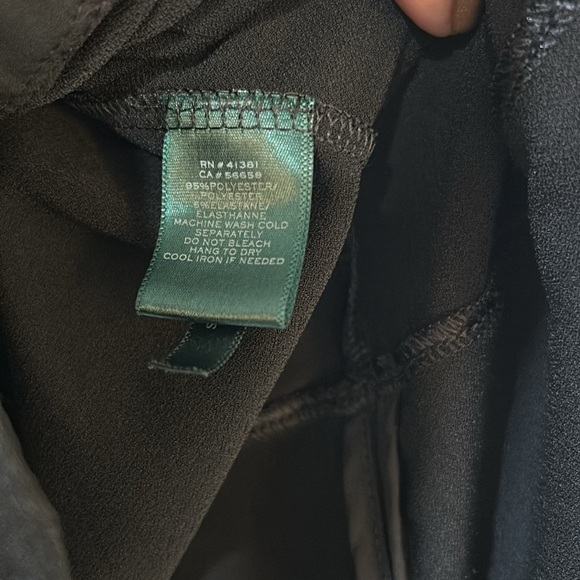 RALPH LAUREN WOMENS BLOUSE HIDDEN 3/8 BUTTONS BLACK Sz MD - Picture 9 of 10